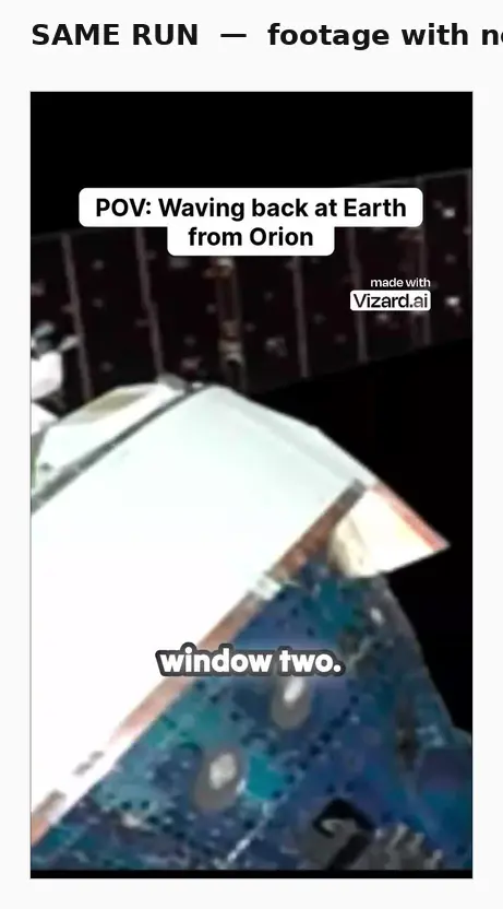 Vizard 9:16 output of footage containing no people, showing the original 16:9 frame centred with black bars above and below instead of being cropped to fill