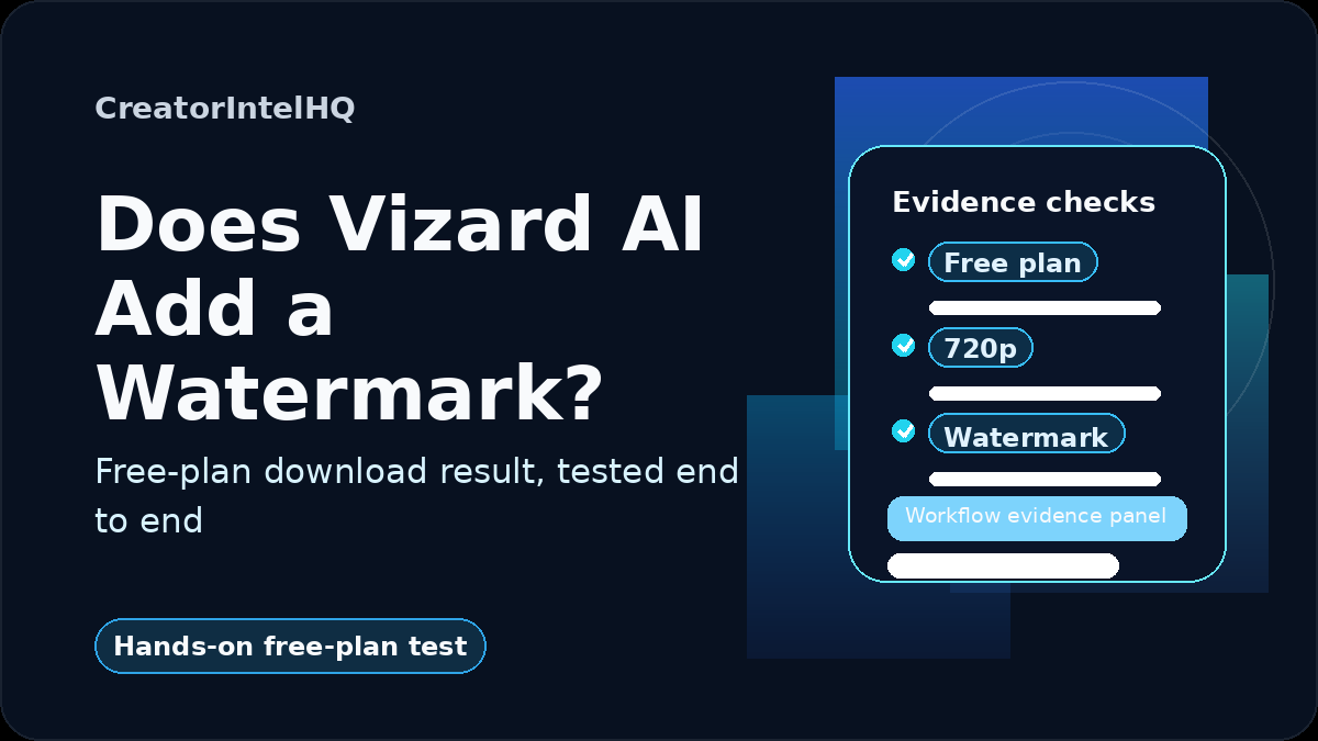 Vizard AI watermark test — free plan download result
